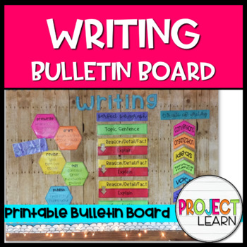 Writing Bulletin Board Kit - Blackline by Just Add Color in 5th | TpT