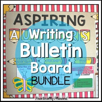 Preview of Writing Bulletin Board & Yearlong Writing Crafts Bundle