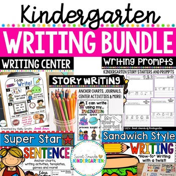 Preview of Kindergarten Writing Bundle {Sentence Writing and Story Writing}