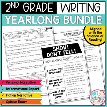 Preview of Writing Bundle: Personal Narrative, Informational, Opinion & Fiction 2ND GRADE