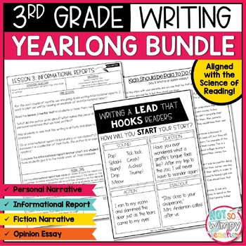 Preview of Writing Bundle: Personal Narrative, Informational, Opinion & Fiction 3RD GRADE