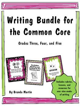Preview of Writing Bundle for the Common Core: Opinion, Narrative, and Informative