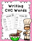Writing CVC Words- Color it, Spell it, Write it, Read it