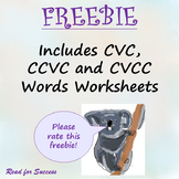 Writing CVC, CCVC and CVCC Words Worksheets