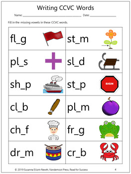 writing cvc ccvc and cvcc words worksheets by read for