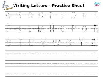 Writing Capital Letters Practice Sheet by Bizzy Kidz | TPT