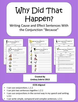 Writing Cause and Effect Sentences: 1st-3rd Grade Common Core Practice