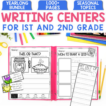 Preview of Writing Center Activities for 1st and 2nd Grade, Printables, Sentence Writing
