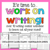Writing Center Activities