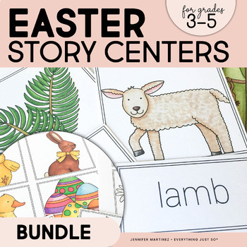 Preview of Writing Center Activities for Narrative Writing: Easter Theme BUNDLE