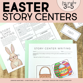 Preview of Writing Center Activities for Narrative Writing: Easter SECULAR