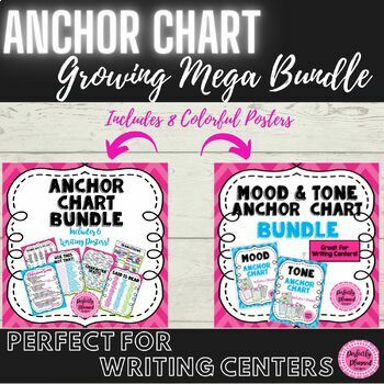 Preview of Writing Center Anchor Chart/Posters Mega Growing Bundle | ELA Resources | Tools