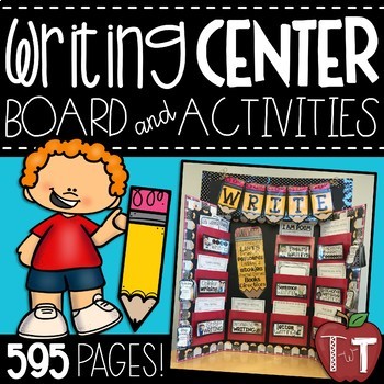 Preview of Writing Center Board and Activities MEGA BUNDLE for students to Work on Writing
