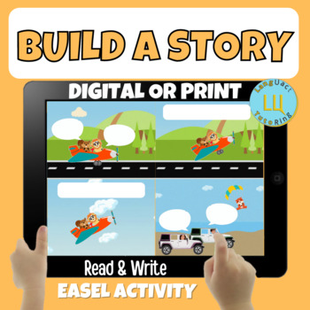 Preview of Writing Center | Build-a-Story 3 | Easel | EDITABLE