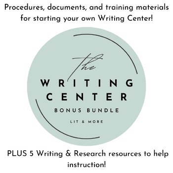 Preview of Writing Center Bundle - Starter Kit + 5 Writing Instruction Resources