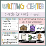 Writing Center Cards | Monthly Writing Words