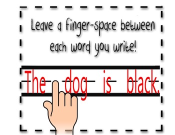 Preview of Writing Center - Finger Space Between Words