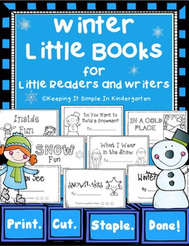 Preview of Writing Center Little Books for Little Readers and Writers - Winter