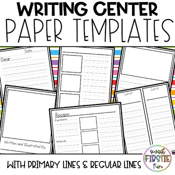 Primary Writing Journal and Pages (Blank Templates + 3 Writing Checklist  Styles)