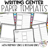 Writing Center Paper Templates | Writing Station | Primary