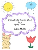 Writing Center Practice Word Pack Spring Theme