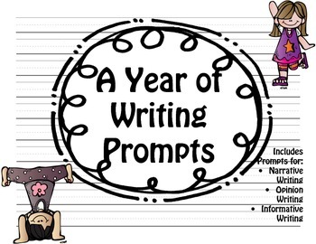 Writing Center Prompts For The Year by Heather Wright | TpT