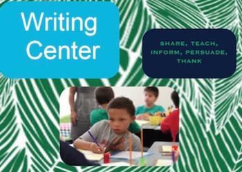Preview of Writing Center Sign with steps (Common Core)