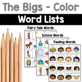 Word Lists- Just the Bigs - color version