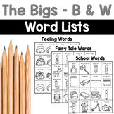 Writing Center Word Lists - Just the Bigs (full page black
