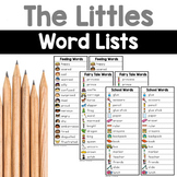Writing Center Word Lists- Just the Littles (half sheet)