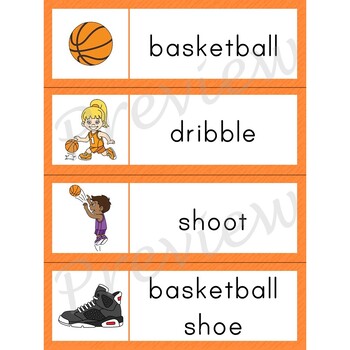 Writing Center Word List ~ Sport Words {Basketball}