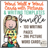 Writing Templates & Word Wall | Word Cards with Pictures BUNDLE