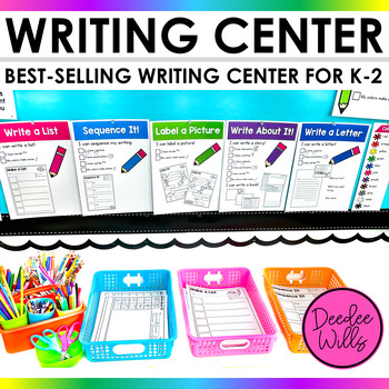 Preview of Writing Center Activities Kindergarten, 1st Grade & 2nd Grade Cards & Posters