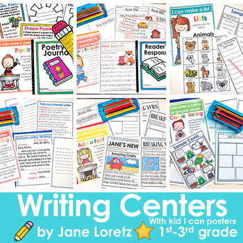 Preview of Writing Centers   First Grade   Second Grade   Third Grade