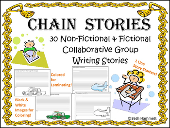 Preview of Writing Chain Stories Non-Fictional and Fictional Stories