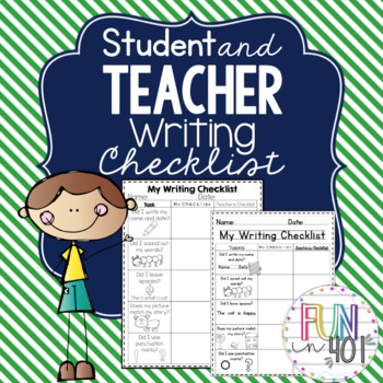 Preview of Student & Teacher Writing Checklist for Little Learners!
