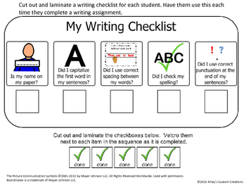 writing jotter checklist