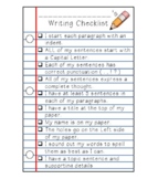 Writing Checklist Bookmark