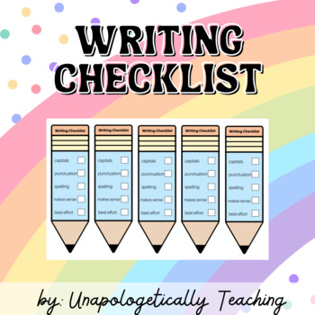 Preview of Writing Checklist