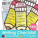 Writing Checklist- A FREE resource