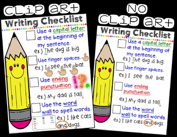 EDITABLE Writing Checklist Anchor Chart by The Enthusiastic Class