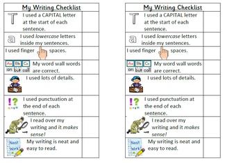 Preview of Writing Checklist Bookmark