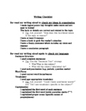 Writing Checklist (Editing & Revising)