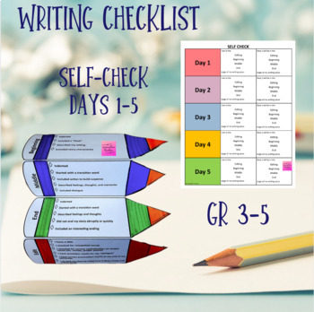 Writing Checklist - Narrative by Innovative Teacher | TpT