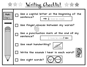 Preview of Writing Checklist Poster/Handout