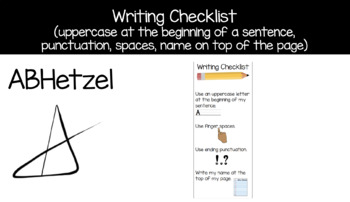 Preview of Writing Checklist for K-3