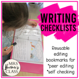 Writing Checklists for Self and Peer Editing