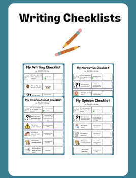 Preview of Writing Checklists - For Parents & Caregivers