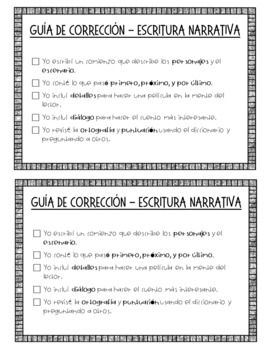 Writing Checklists IN SPANISH - Third Grade by Brianne Dekker | TpT