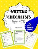 Writing Checklists (aligned to CCSS)
